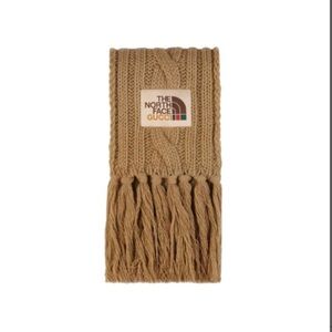 The North Face Gucci Tan Knit wool Scarf shawl